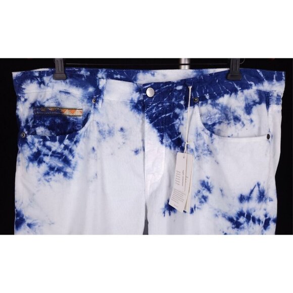 Massimo Alba Slim-Fit Tie-Dyed Cotton-Corduroy Shorts Size 36 L Blue Mens $375 - Picture 3 of 16